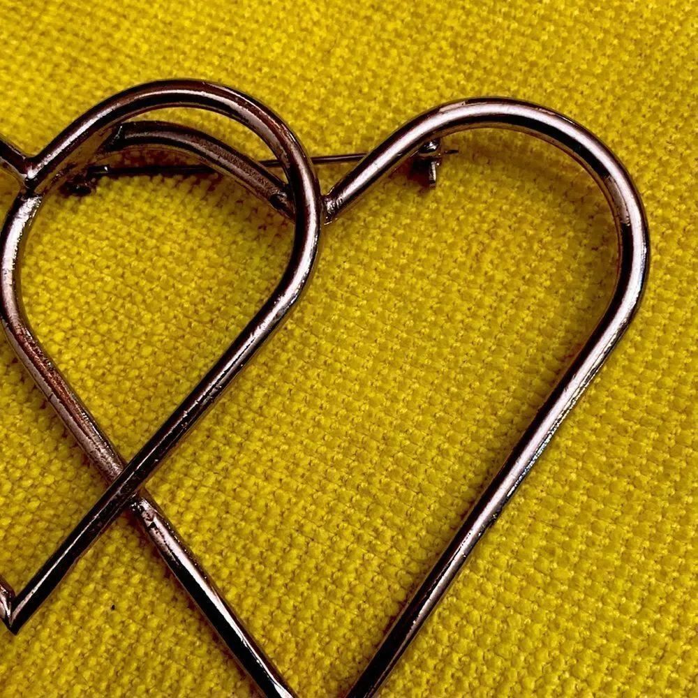 Two hearts vintage brooch  - Picture 2 of 8